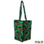 Tote Bag Wax de couleur verte (42x40) (tenue africaine)