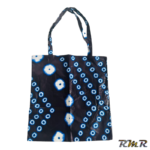 Tote Bag thioup réversible avec poche intérieure de couleur bleue noire (tenue africaine)