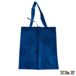 Tote Bag Wax réversible avec poche intérieure de couleur bleu noir (42x40) (tenue africaine)