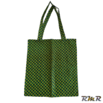 Tote Bag Wax réversible avec poche intérieure de couleur vert noir (42x40) (tenue africaine)
