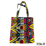 Tote Bag Wax réversible avec poche intérieure multi couleur (42x40) (tenue africaine)