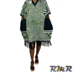 Robe courte : Robe d'été large très confortable de couleur verte (tenue africaine)