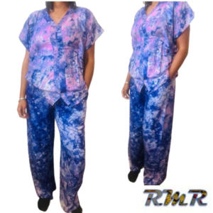 Ensemble pantalon et haut melfa - Bleu