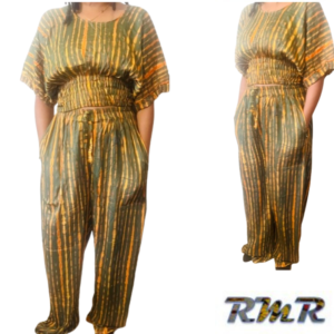 Ensemble pantalon et haut melfa - vert orange